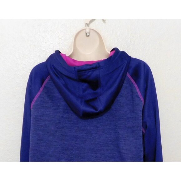 Danskin Dri Fit Hoodie Sweatshirt Womens XXL Blue Purple Trim Thumb Holes Polyes - Picture 4 of 8